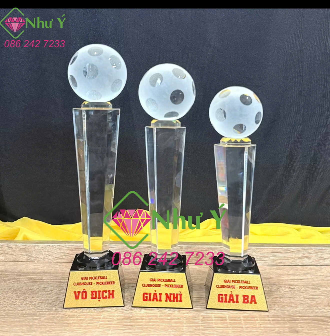 Cúp Pha Lê Pickleball: Biểu Tượng Vinh Danh Đẳng Cấp Cho Mọi Giải Đấu Doanh Nghiệp