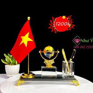 Đựng Bút Địa Cầu Pha Lê NY 002